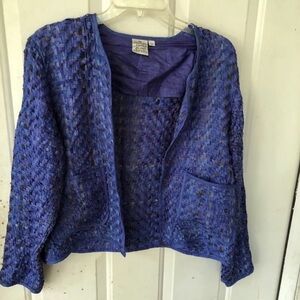 100% Silk Light Jacket Parsley & Sage Womens small